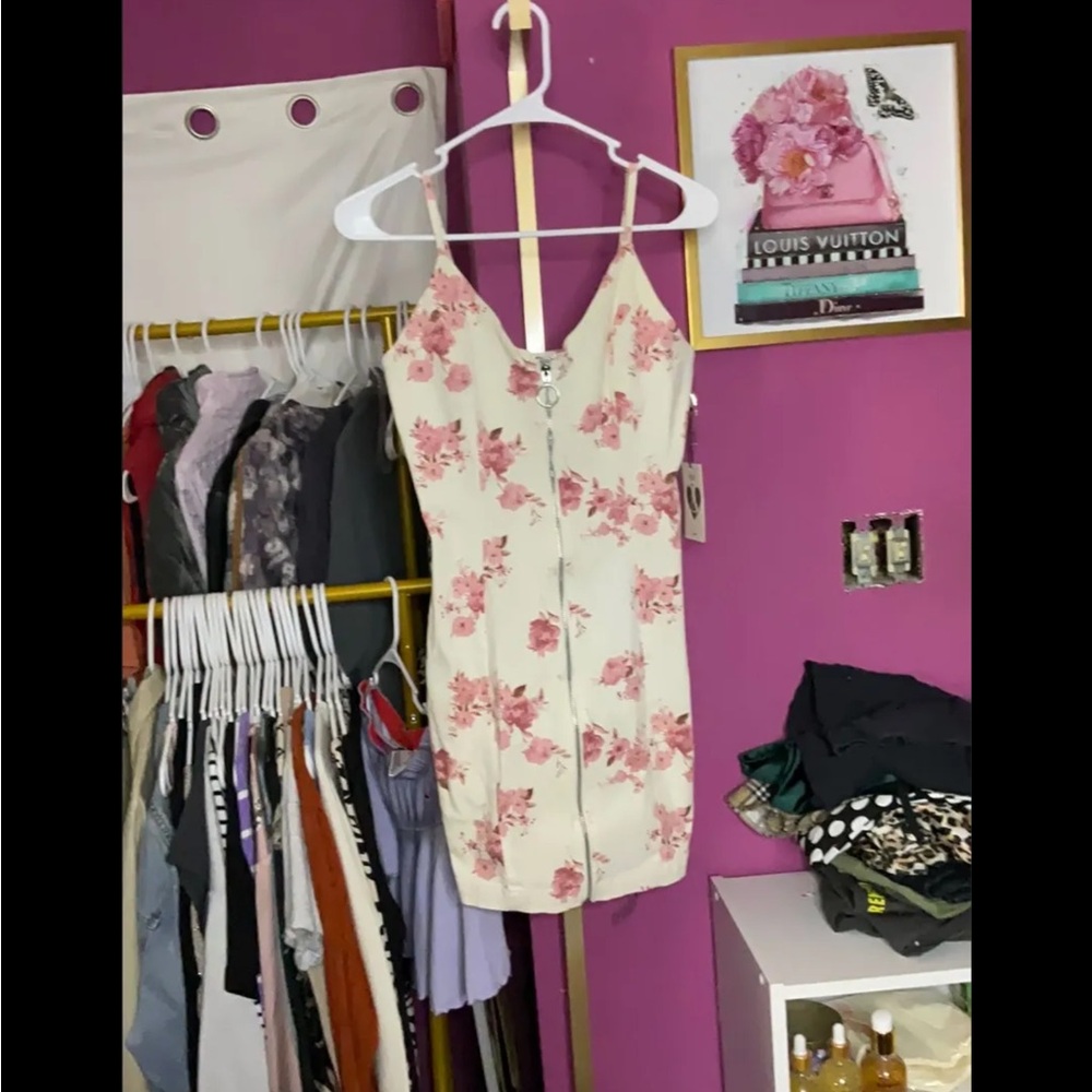 Iris Pink and Cream Floral Dress